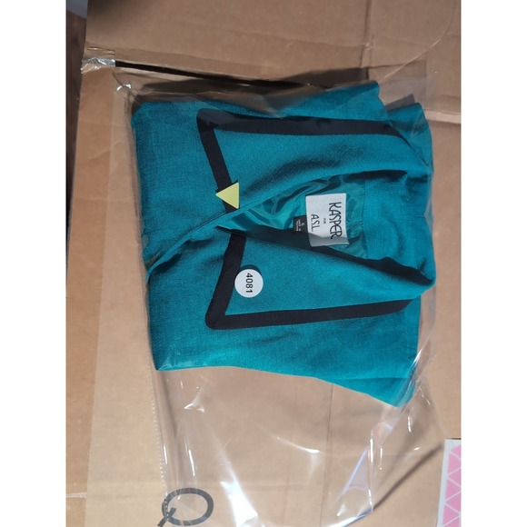 Kasper for A.S.L Women's Teal Blazer, Vintage Size 6 Jacket, Classic Outerwear - Picture 8 of 8